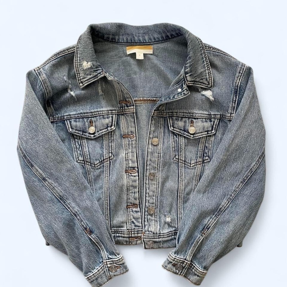 Blue denim distressed jacket‎ size M by Madewell